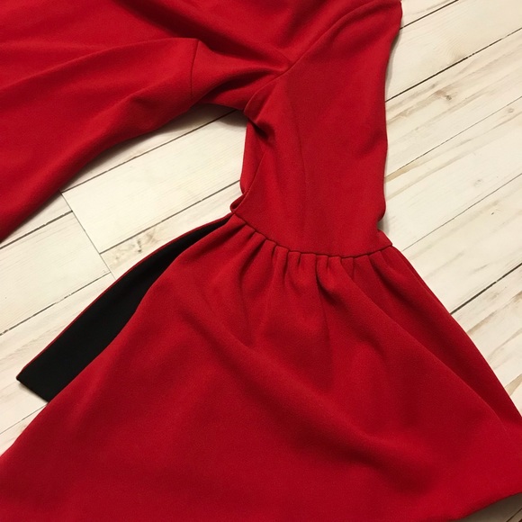 🌺Calvin Klein Red Sheath Dress & 3/4 bell sleeve. - Picture 7 of 7